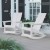 Flash Furniture JJ-C14709-WH-2-GG White All-Weather 2-Slat Poly Resin Rocking Adirondack Chair, Set of2 addl-1
