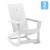 Flash Furniture JJ-C14709-WH-2-GG White All-Weather 2-Slat Poly Resin Rocking Adirondack Chair, Set of2 addl-2