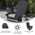 Flash Furniture JJ-CSN14501-GY-2-GG Gray All Weather Indoor/Outdoor High Back Adirondack Chair Cushions, Set of 2 addl-4