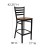 Flash Furniture XU-DG697BLAD-BAR-CHYW-GG Ladder Back Black Metal Restaurant Barstool with Cherry Wood Seat addl-1