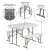Flash Furniture JJ-GZ10103-WH-GG 10
