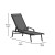Flash Furniture JJ-LC323-BLK-BLK-GG All-Weather Adjustable Chaise Lounge Chair with Arms, Black/Black addl-4
