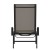 Flash Furniture JJ-LC323-BLK-BR-GG All-Weather Adjustable Chaise Lounge Chair with Arms, Black/Brown addl-7
