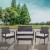 Flash Furniture JJ-S312-GG 4 Piece Black Patio Set with Steel Frame and Gray Cushions addl-1