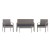 Flash Furniture JJ-S312-GYNV-GG 4 Piece Gray Patio Set with Steel Frame and Navy Cushions addl-11