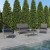 Flash Furniture JJ-S312-GYNV-GG 4 Piece Gray Patio Set with Steel Frame and Navy Cushions addl-1