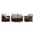 Flash Furniture JJ-S351-BNBG-GG 4 Piece Brown Patio Set with Beige Back Pillows and Seat Cushions addl-11