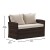 Flash Furniture JJ-S351-BNBG-GG 4 Piece Brown Patio Set with Beige Back Pillows and Seat Cushions addl-4