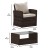 Flash Furniture JJ-S351-BNBG-GG 4 Piece Brown Patio Set with Beige Back Pillows and Seat Cushions addl-5
