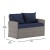 Flash Furniture JJ-S351-GYNV-GG 4 Piece Light Gray Patio Set with Navy Back Pillows and Seat Cushions addl-4