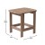 Flash Furniture JJ-T14001-BR-GG Natural All-Weather Poly Resin Wood Adirondack Side Table addl-4