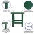 Flash Furniture JJ-T14001-GRN-GG Green All-Weather Poly Resin Wood Adirondack Side Table addl-3