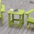 Flash Furniture JJ-T14001-LM-GG Lime Green All-Weather Poly Resin Wood Adirondack Side Table addl-1