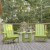 Flash Furniture JJ-T14001-LM-GG Lime Green All-Weather Poly Resin Wood Adirondack Side Table addl-6