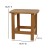 Flash Furniture JJ-T14001-TEAK-GG Teak All-Weather Poly Resin Wood Adirondack Side Table addl-4