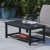 Flash Furniture JJ-T14022-BK-GG Black All-Weather Poly Resin Wood Two Tiered Adirondack Slatted Coffee Table addl-1