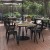 Flash Furniture JJ-T146120-BRBK-GG 30" x 60" Commercial Poly Resin Patio Dining Table with Umbrella Hole, Brown/Black addl-1