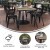 Flash Furniture JJ-T146120-BRBK-GG 30" x 60" Commercial Poly Resin Patio Dining Table with Umbrella Hole, Brown/Black addl-3