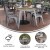 Flash Furniture JJ-T146120-BRSL-GG 30" x 60" Commercial Poly Resin Patio Dining Table with Umbrella Hole, Brown/Silver addl-3