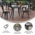 Flash Furniture JJ-T14619-60-BKBK-GG Commercial Poly Resin Square Patio Dining Table, 23.75". Black/Black addl-3