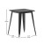 Flash Furniture JJ-T14619-60-BKBK-GG Commercial Poly Resin Square Patio Dining Table, 23.75". Black/Black addl-4