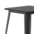 Flash Furniture JJ-T14619-60-BKBK-GG Commercial Poly Resin Square Patio Dining Table, 23.75". Black/Black addl-7