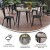 Flash Furniture JJ-T14619-60-BRBK-GG Commercial Poly Resin Square Patio Dining Table, 23.75". Brown/Black addl-3