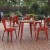 Flash Furniture JJ-T14619-60-BRRD-GG Commercial Poly Resin Square Patio Dining Table, 23.75". Brown/Red addl-1