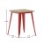 Flash Furniture JJ-T14619-60-BRRD-GG Commercial Poly Resin Square Patio Dining Table, 23.75". Brown/Red addl-4