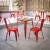 Flash Furniture JJ-T14619-60-BRRD-GG Commercial Poly Resin Square Patio Dining Table, 23.75". Brown/Red addl-6