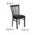 Flash Furniture XU-DG6Q4BSCH-BLKV-GG Black Schoolhouse Back Metal Chair with Black Vinyl Seat addl-1