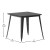 Flash Furniture JJ-T14619-80-BKBK-GG Commercial Poly Resin Square Patio Dining Table, 31.5", Black/Black addl-4