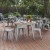 Flash Furniture JJ-T14619-80-BRSL-GG Commercial Poly Resin Square Patio Dining Table, 31.5", Brown/Silver addl-1