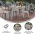 Flash Furniture JJ-T14619-80-BRSL-GG Commercial Poly Resin Square Patio Dining Table, 31.5", Brown/Silver addl-3