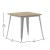 Flash Furniture JJ-T14619-80-BRSL-GG Commercial Poly Resin Square Patio Dining Table, 31.5", Brown/Silver addl-4