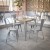 Flash Furniture JJ-T14619-80-BRSL-GG Commercial Poly Resin Square Patio Dining Table, 31.5", Brown/Silver addl-6