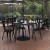 Flash Furniture JJ-T14619-90-BKBK-GG Commercial Poly Resin Square Patio Dining Table with Umbrella Hole, 36", Black/Black addl-1