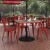 Flash Furniture JJ-T14619-90-BRRD-GG Commercial Poly Resin Square Patio Dining Table with Umbrella Hole, 36", Brown/Red addl-1