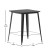 Flash Furniture JJ-T14619H-80-BKBK-GG Commercial Poly Resin Square Bar Table 31.5", Black/Black  addl-4