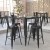 Flash Furniture JJ-T14619H-80-BKBK-GG Commercial Poly Resin Square Bar Table 31.5", Black/Black  addl-6
