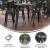 Flash Furniture JJ-T14619H-80-BRBK-GG Commercial Poly Resin Square Bar Table 31.5", Brown/Black  addl-3