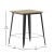 Flash Furniture JJ-T14619H-80-BRBK-GG Commercial Poly Resin Square Bar Table 31.5", Brown/Black  addl-4