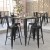 Flash Furniture JJ-T14619H-80-BRBK-GG Commercial Poly Resin Square Bar Table 31.5", Brown/Black  addl-6
