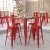 Flash Furniture JJ-T14619H-80-BRRD-GG Commercial Poly Resin Square Bar Table 31.5", Brown/Red addl-6