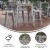 Flash Furniture JJ-T14619H-80-BRSL-GG Commercial Poly Resin Square Bar Table 31.5", Brown/Silver addl-3