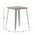 Flash Furniture JJ-T14619H-80-BRSL-GG Commercial Poly Resin Square Bar Table 31.5", Brown/Silver addl-4