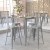 Flash Furniture JJ-T14619H-80-BRSL-GG Commercial Poly Resin Square Bar Table 31.5", Brown/Silver addl-6
