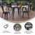 Flash Furniture JJ-T14623-60-BKBK-GG Commercial Poly Resin Round Patio Dining Table, 23.75", Black/Black addl-3