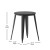 Flash Furniture JJ-T14623-60-BKBK-GG Commercial Poly Resin Round Patio Dining Table, 23.75", Black/Black addl-4