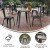 Flash Furniture JJ-T14623-60-BRBK-GG Commercial Poly Resin Round Patio Dining Table, 23.75". Brown/Black addl-3
